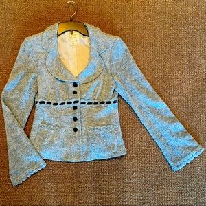 Vintage Style Nanette Lepore Tweed Knit Jacket Size M— never worn